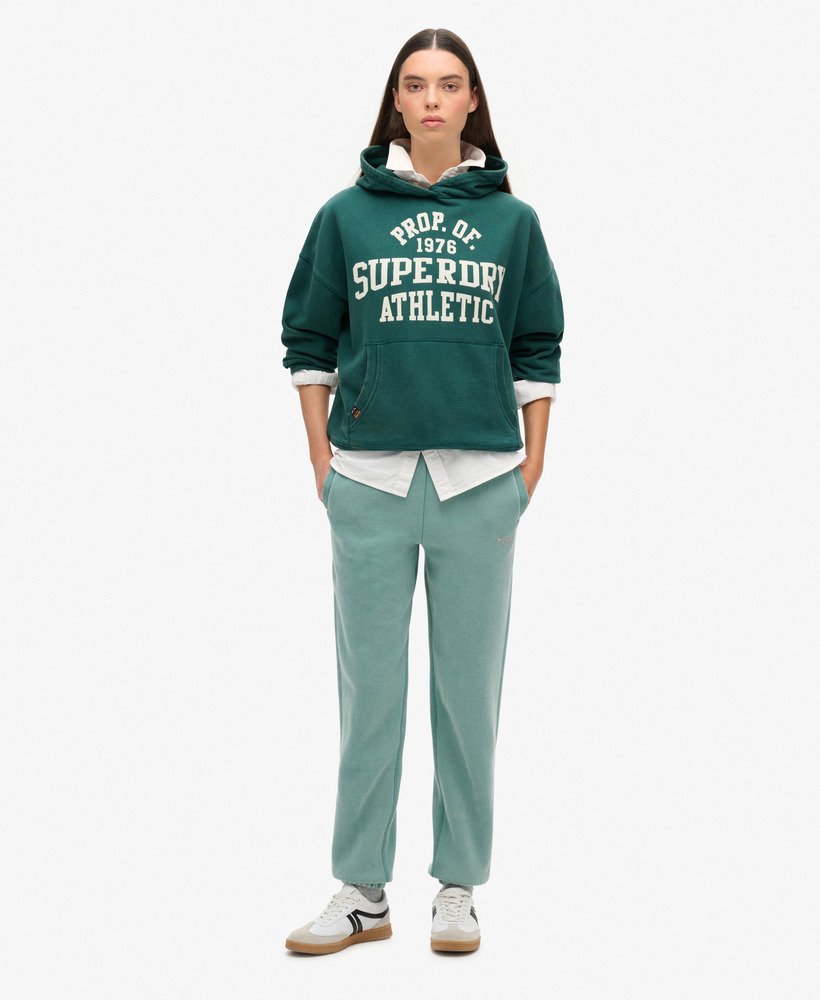 essential logo joggingbroek met manchetten in olieblauw