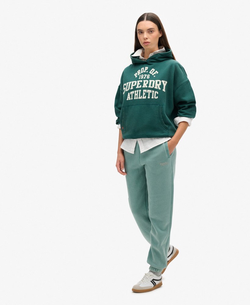 essential logo joggingbroek met manchetten in olieblauw