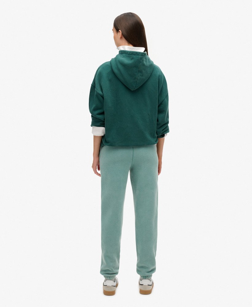 essential logo joggingbroek met manchetten in olieblauw