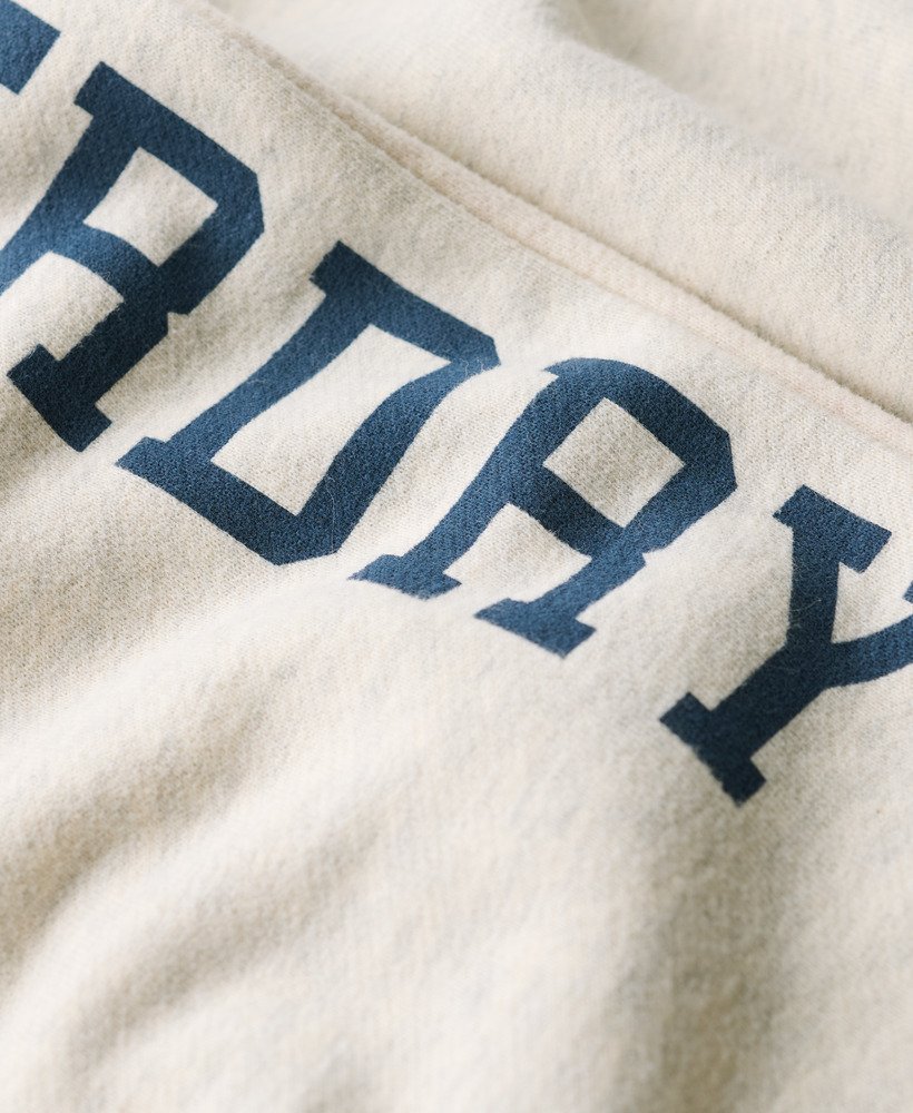 athletic essentials vintage joggingbroek met zijstrepen in havermoutgrijs gemêleerd