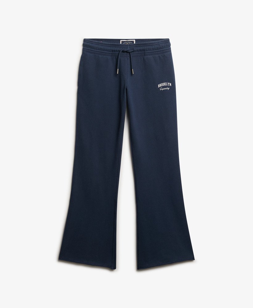 athletic essentials low rise flare joggers in richest navy
