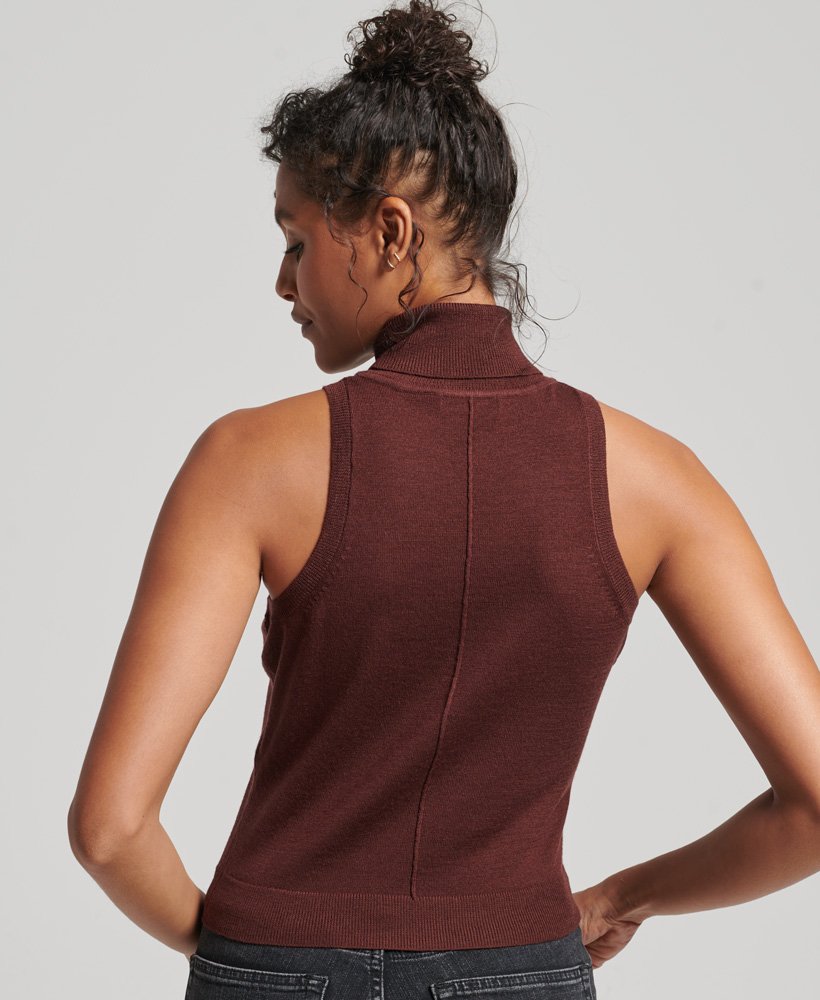 studios merino coltrui vest in bittere chocolade