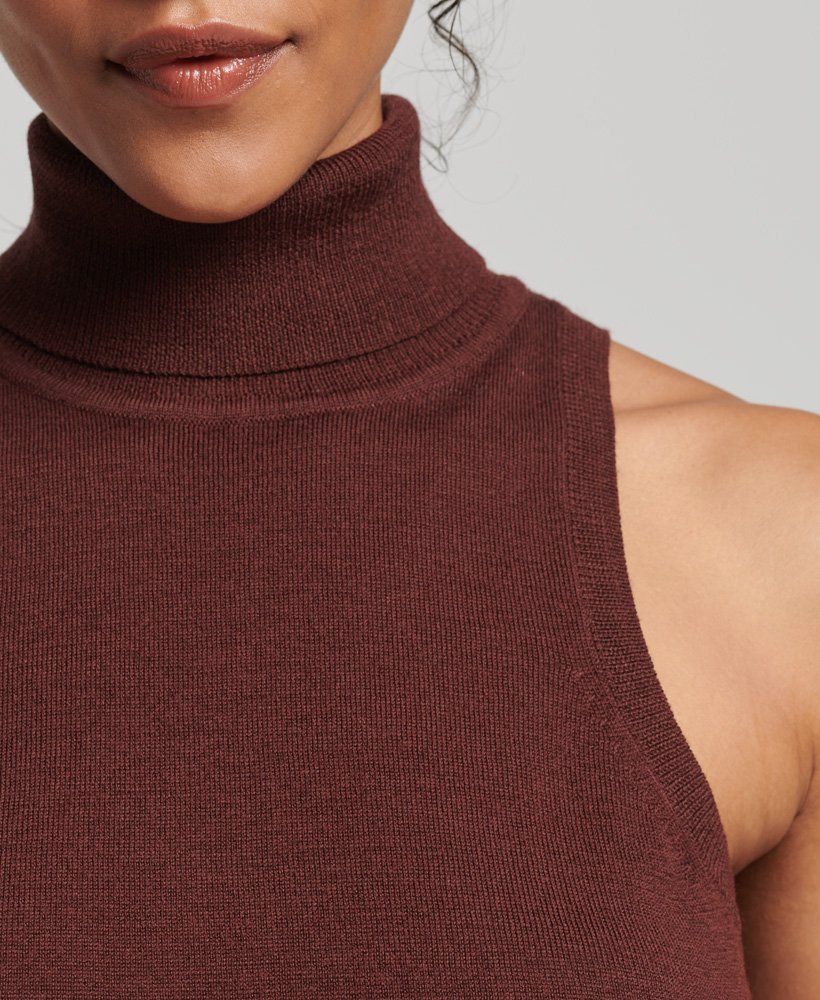 studios merino coltrui vest in bittere chocolade