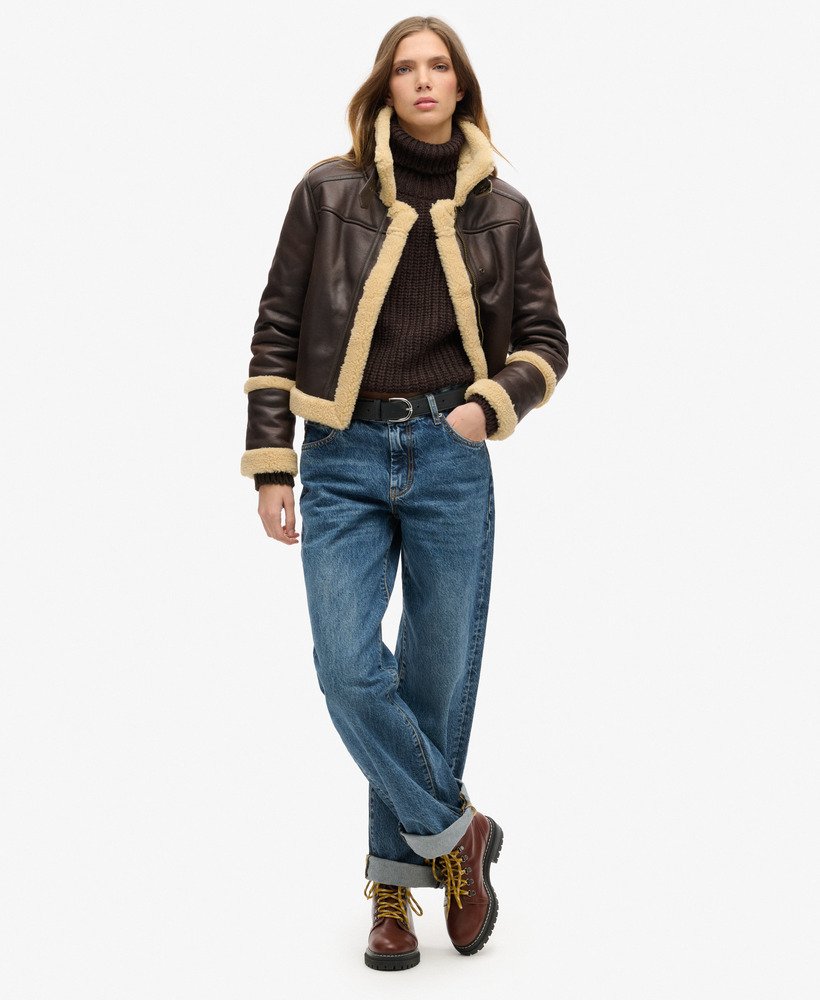 slouchy gebreide coltrui in coco marl