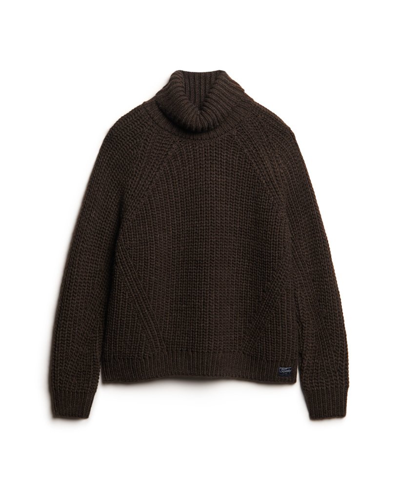 slouchy gebreide coltrui in coco marl