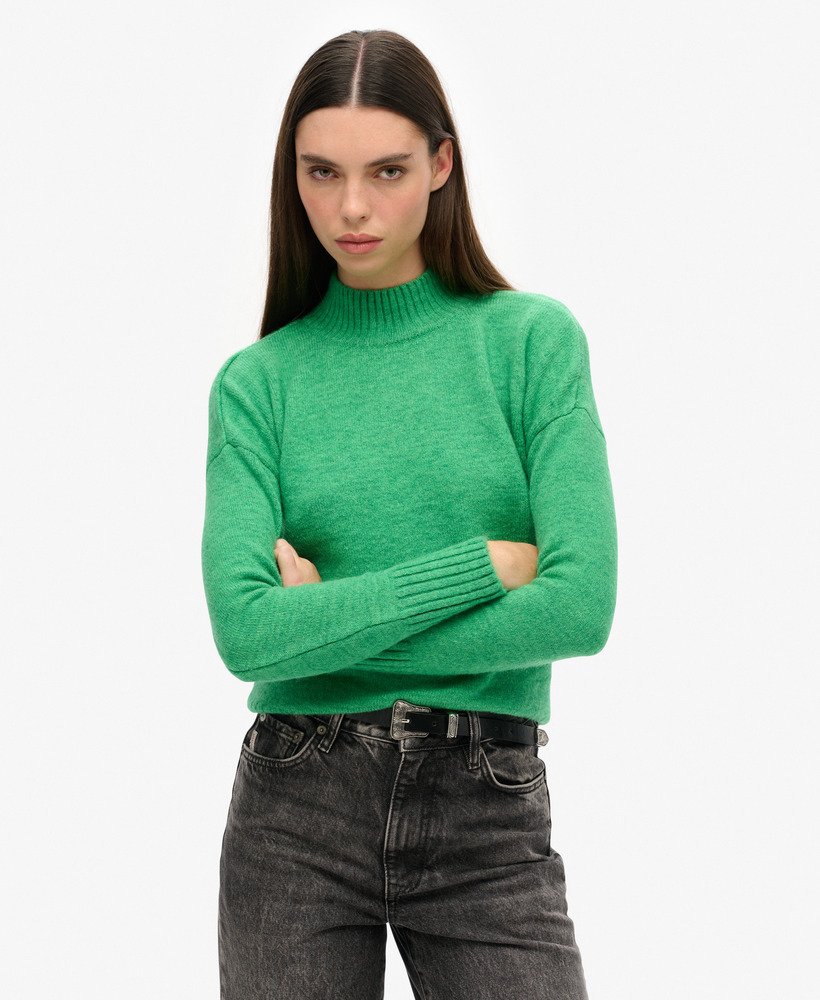 essentiële coltrui in drop kick green