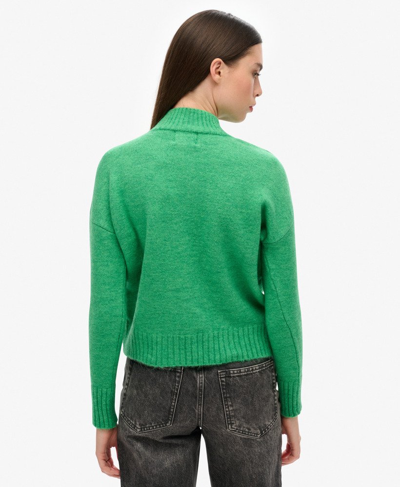 essentiële coltrui in drop kick green
