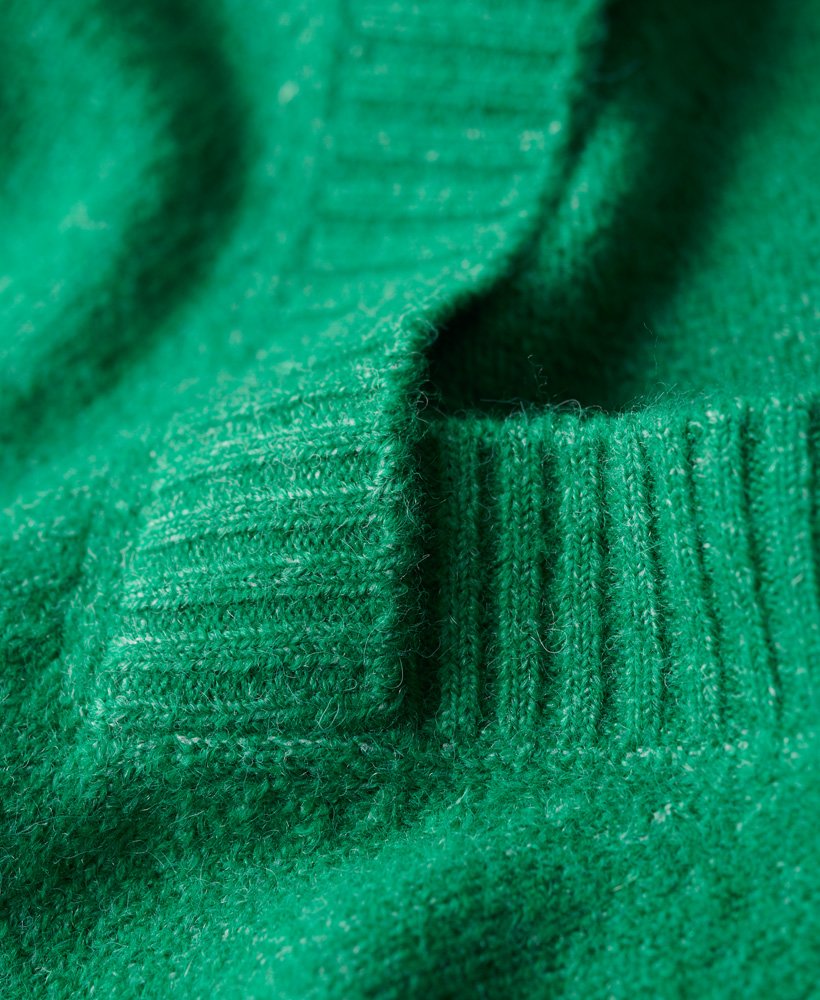 oversized v-hals trui in levendig groen gemêleerd