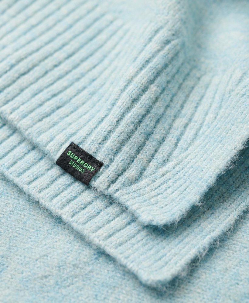 oversized v-hals trui in licht hemelsblauw gemêleerd