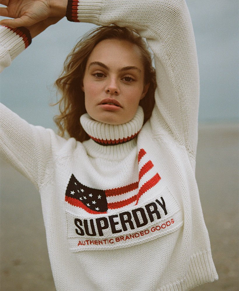 americana coltrui van gebreide stof in ecru