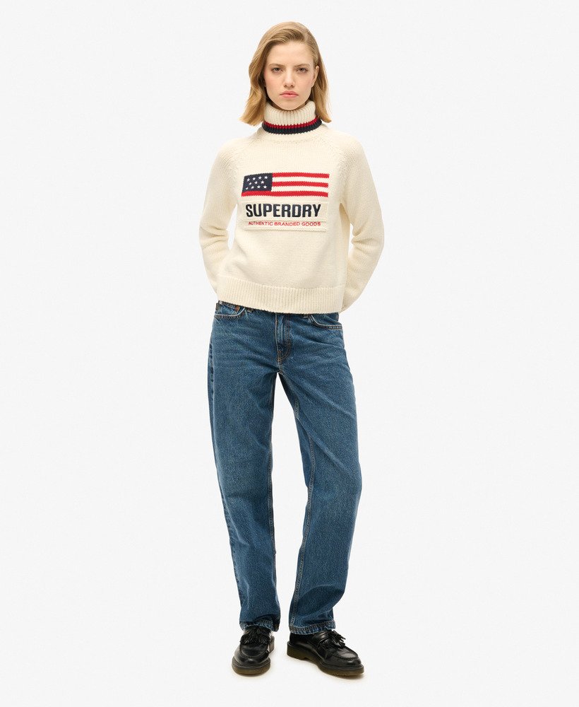 americana coltrui van gebreide stof in ecru