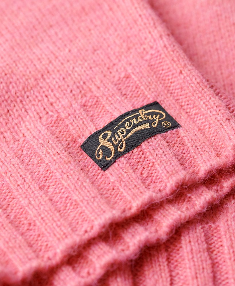 essentiële trui met ronde hals in roze