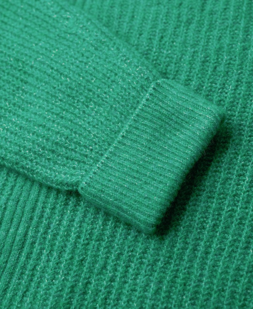 trui met ronde hals en geborstelde afwerking in drop kick green twist