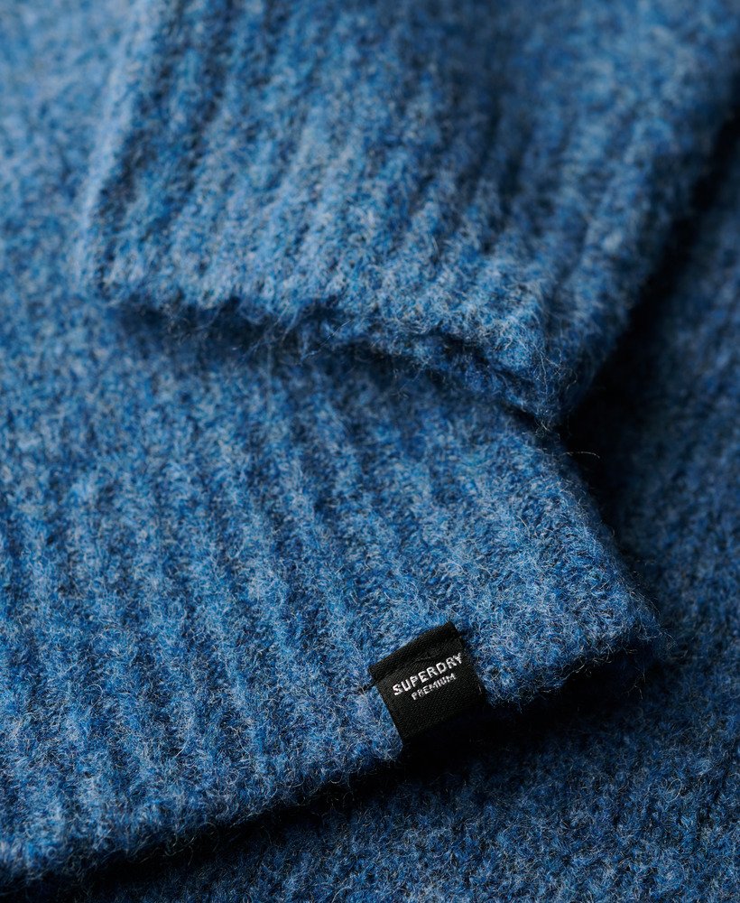 oversized v-hals trui in admiral blue twist
