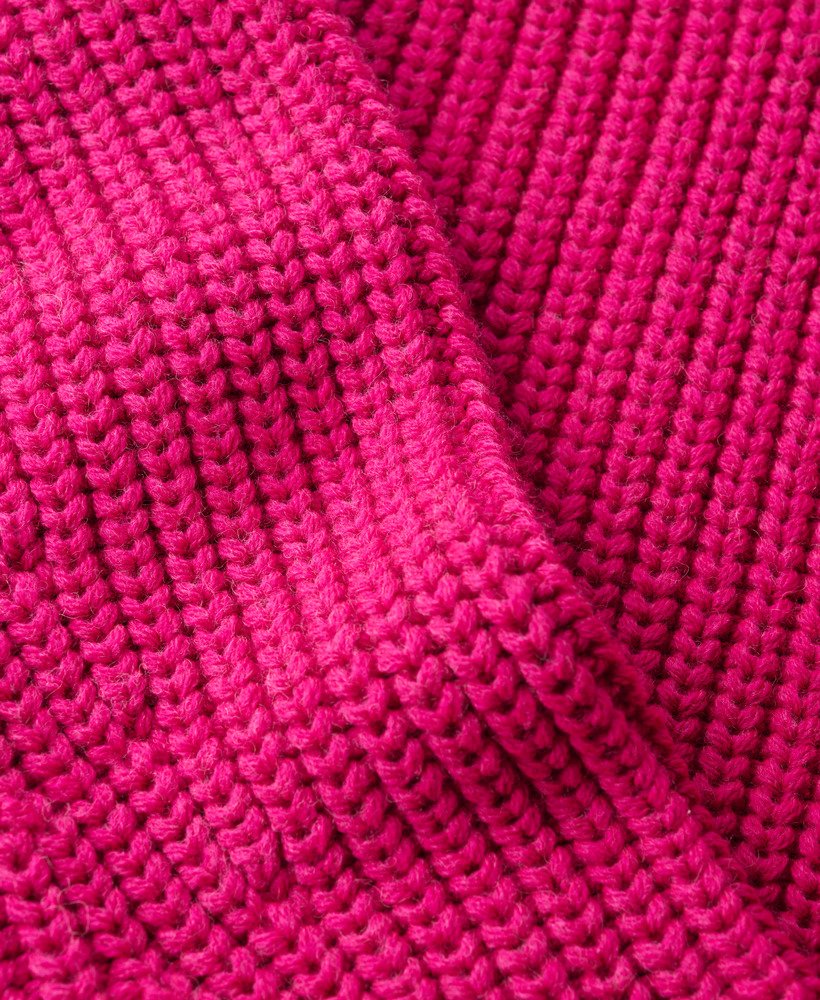 slouchy gebreide coltrui in hypermagenta roze gemêleerd