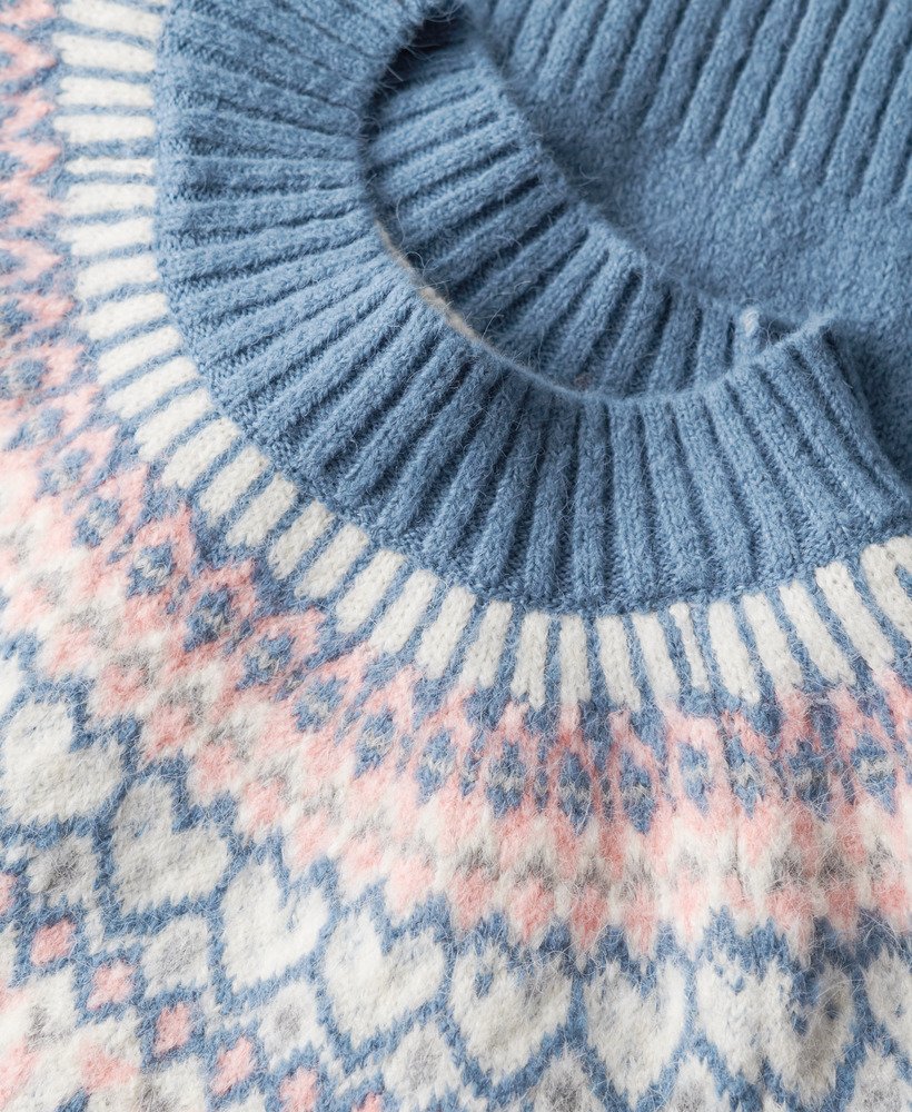 slouchy trui met patroon in ecru multi
