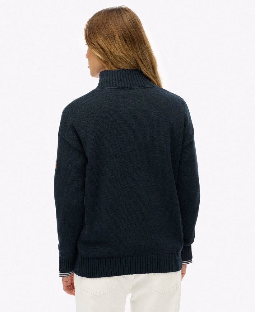 Slouchy Graphic Half Zip Jumper