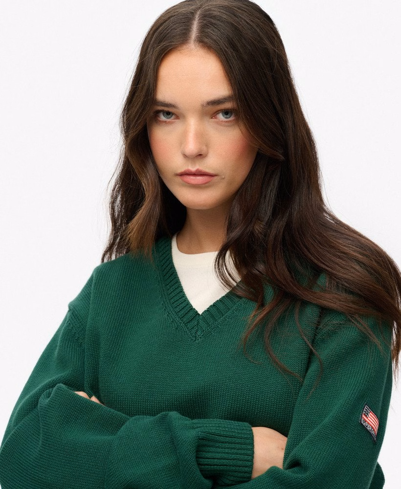 Oversized V-hals trui