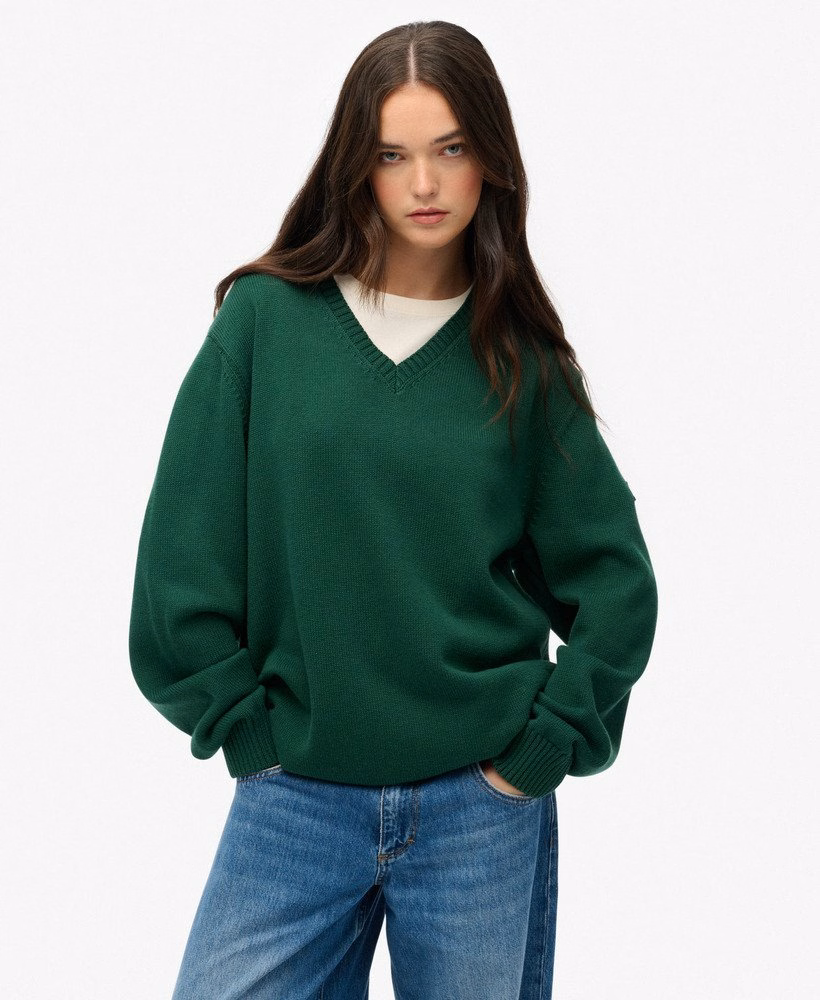 Oversized V-hals trui