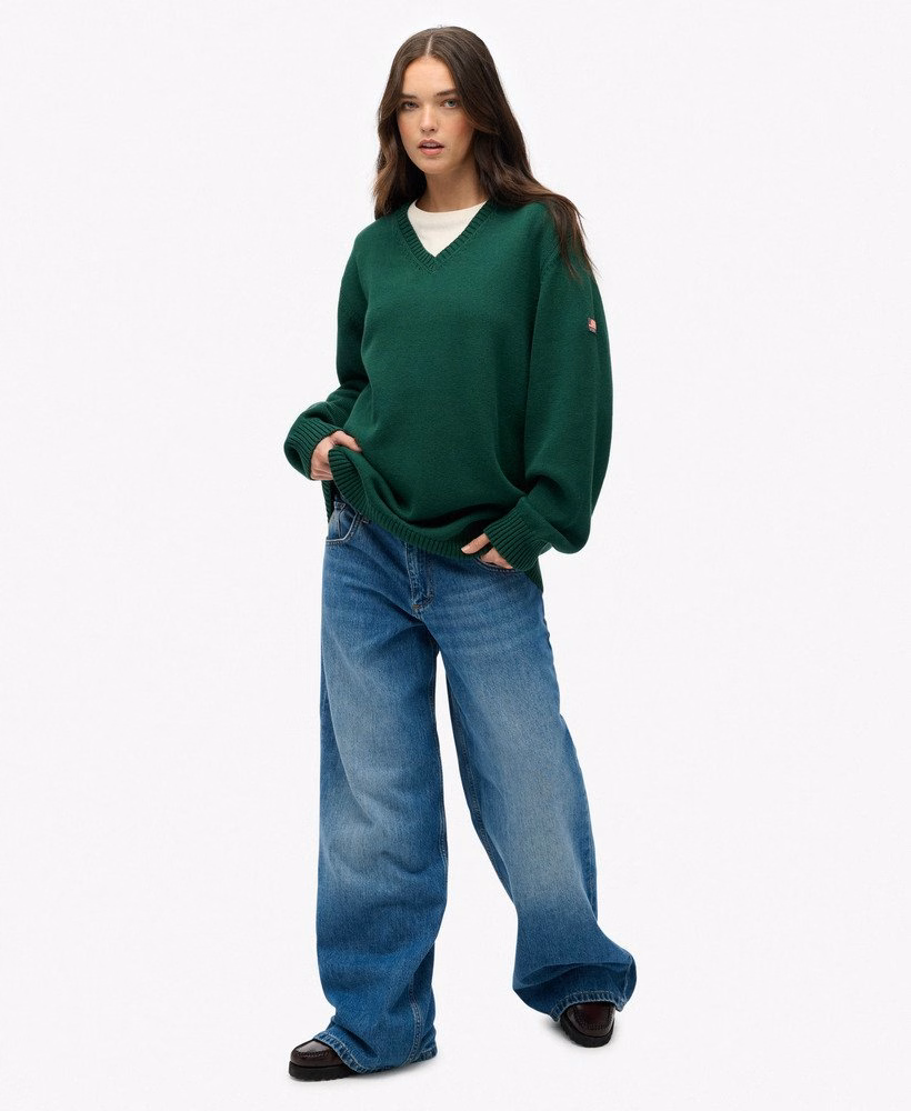 Oversized V-hals trui