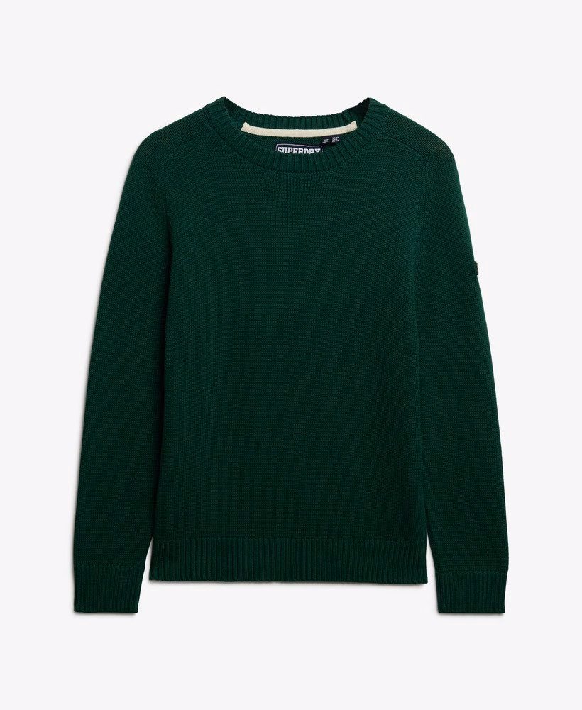 Slouchy gebreide trui met ronde hals