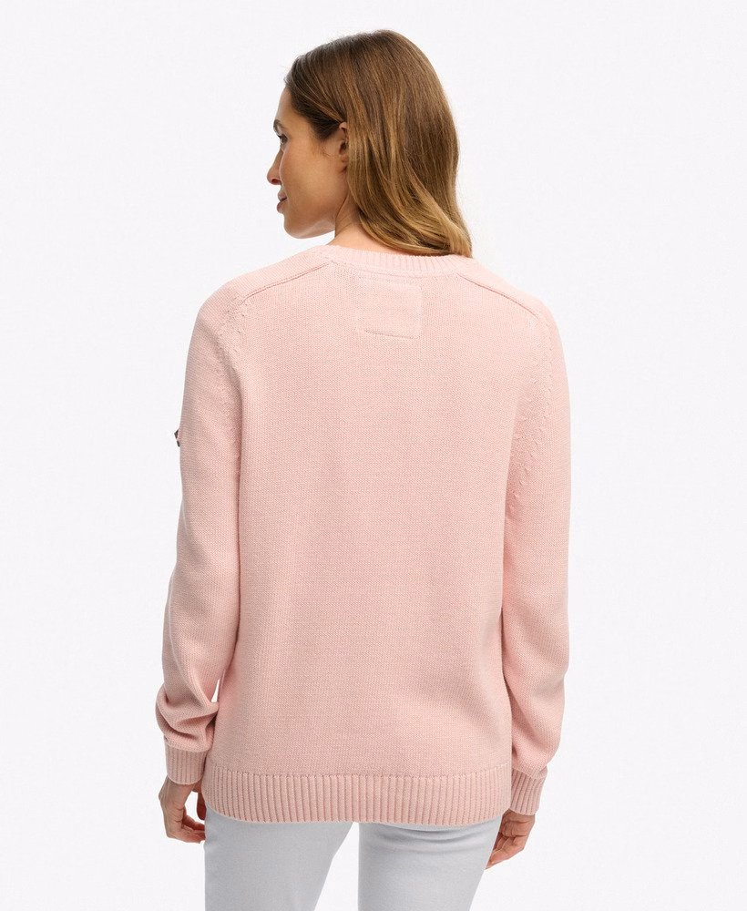 Slouchy gebreide trui met ronde hals