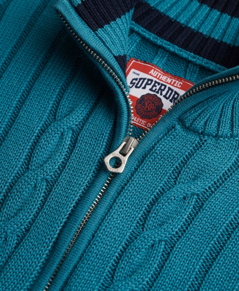 Slouchy Cable Half Zip Jumper