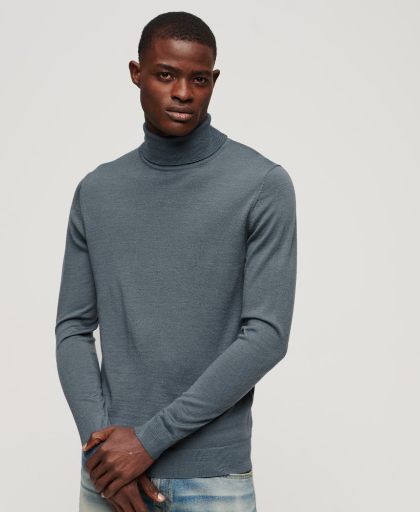 merino coltrui in droog leisteenblauw