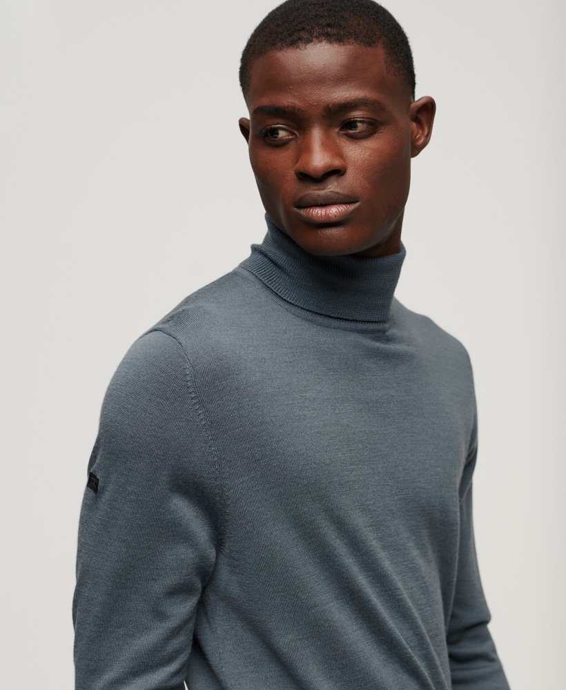 merino coltrui in droog leisteenblauw