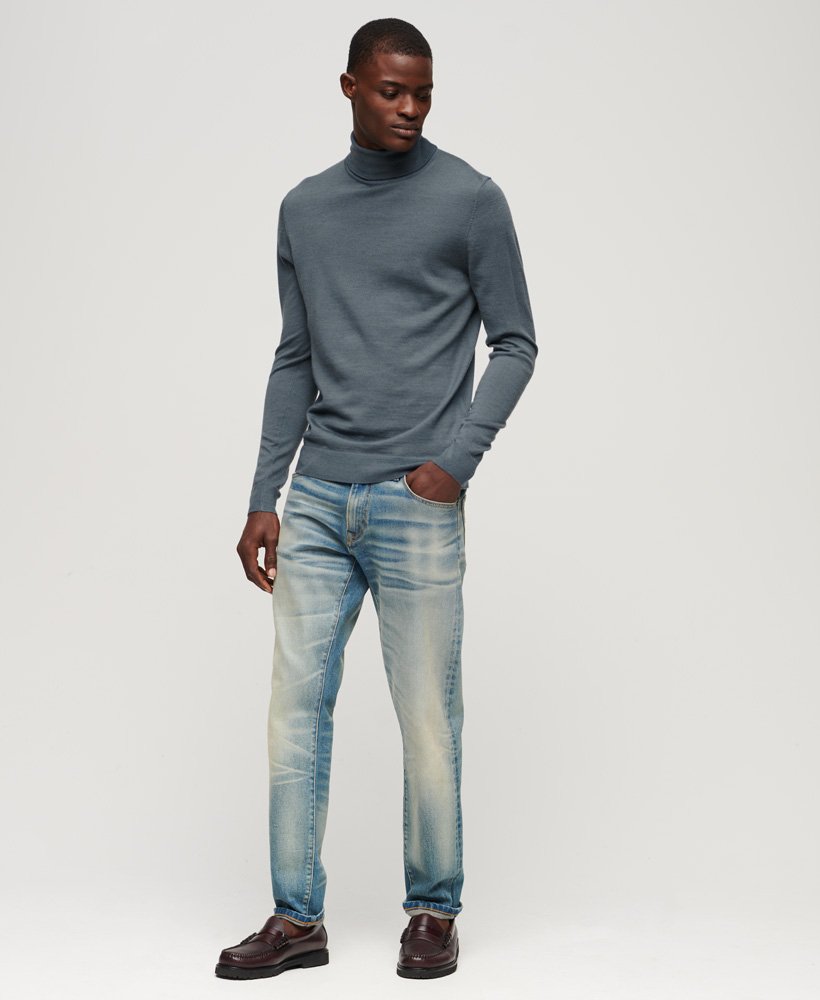 merino coltrui in droog leisteenblauw