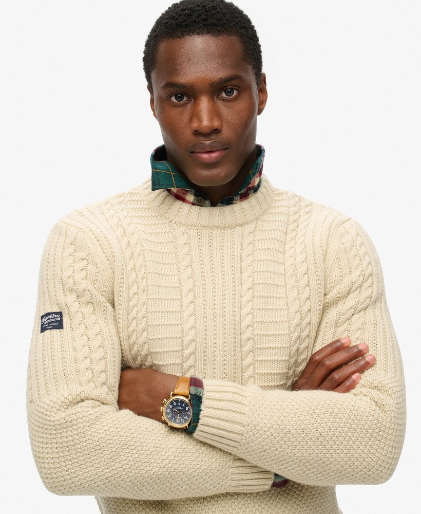 jacob crew jumper in ecru
