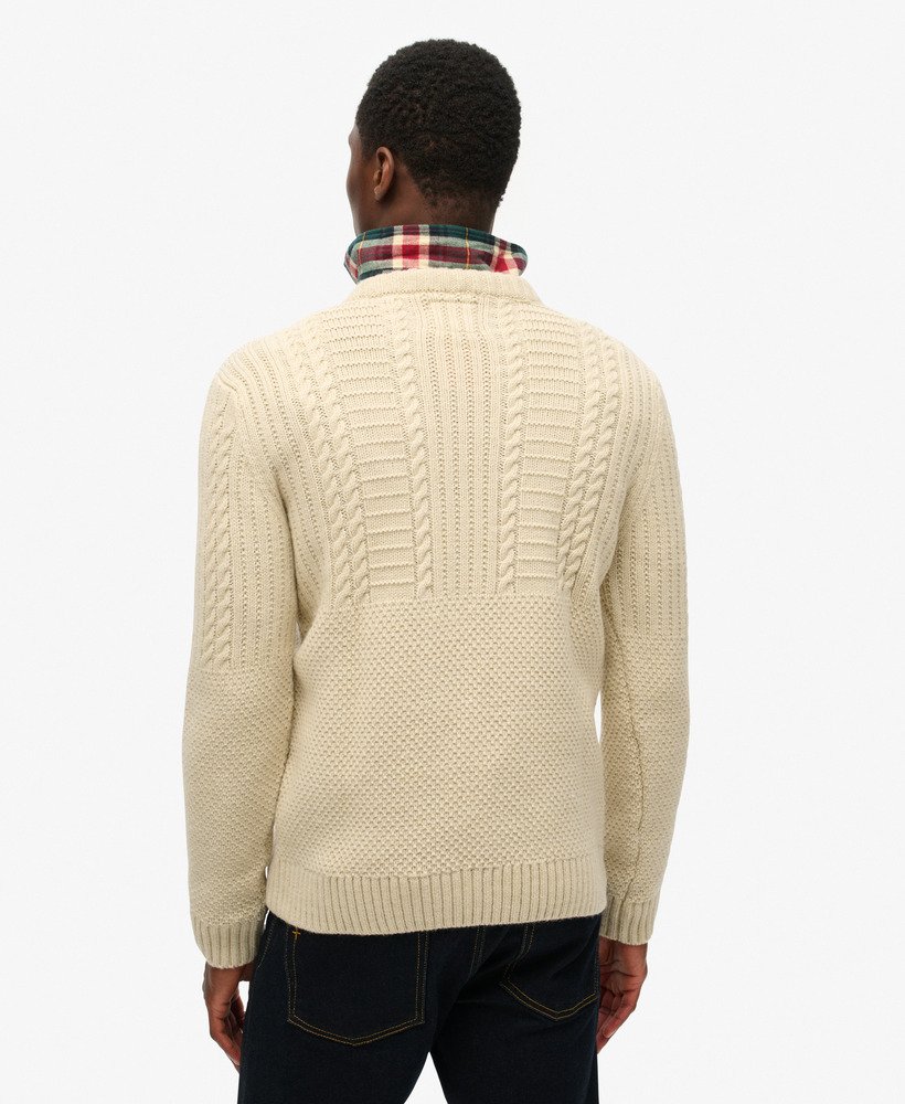 jacob crew jumper in ecru