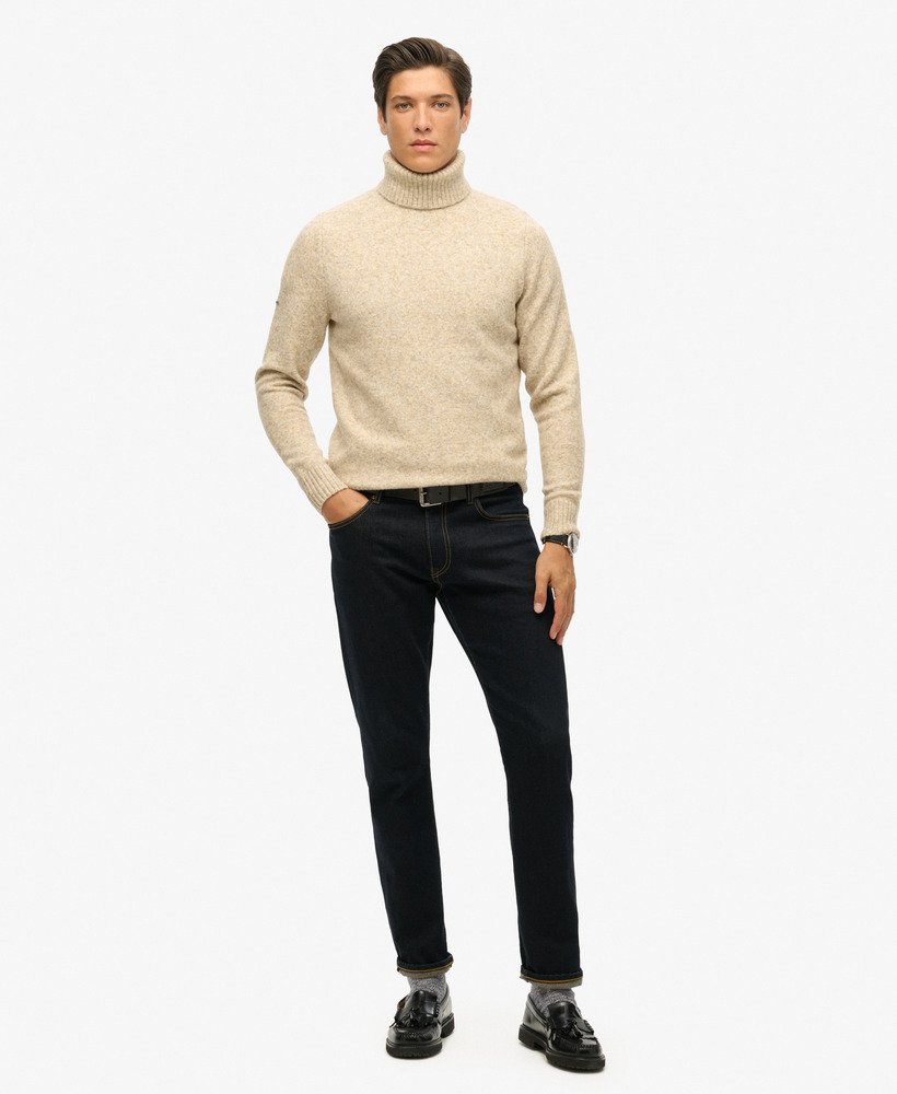 geborstelde coltrui in moonstruck beige marl
