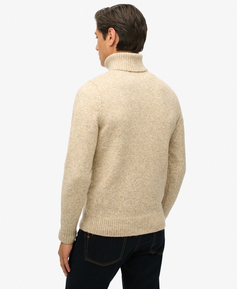 geborstelde coltrui in moonstruck beige marl