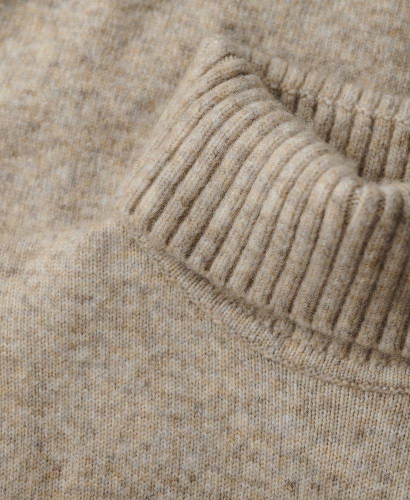 geborstelde coltrui in moonstruck beige marl