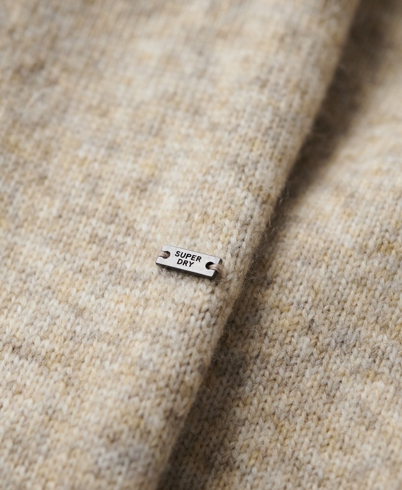 geborstelde coltrui in moonstruck beige marl