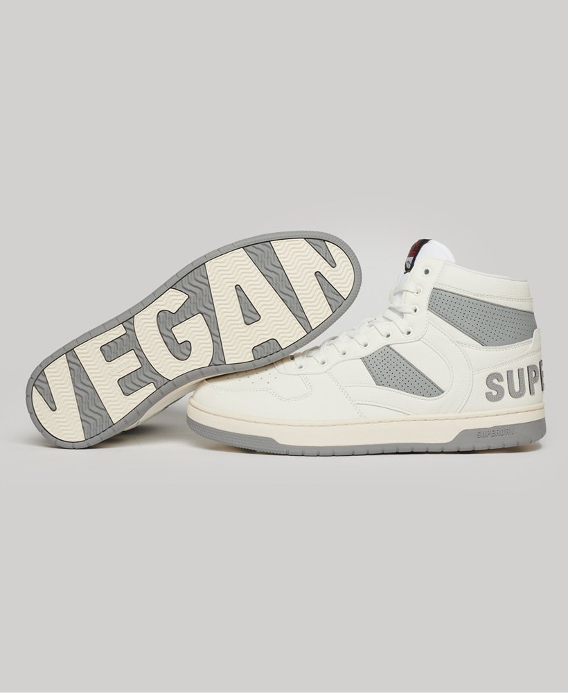 vegan jump high top sneakers in optic