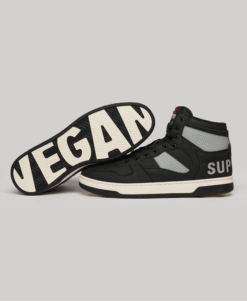 vegan jump hoge sneakers in zwart