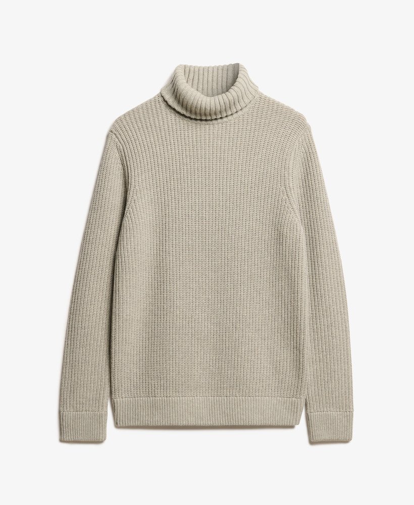 the merchant store - trui met col en textuur in lichtgrijs met twist