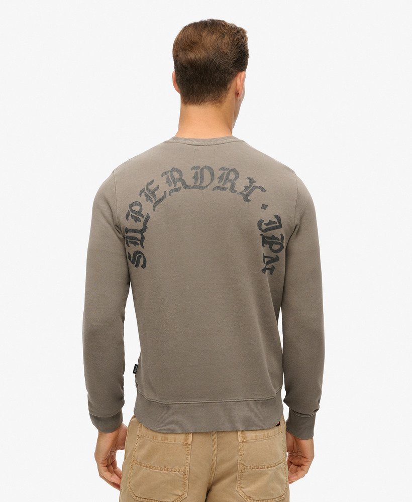 tattoo graphic sweatshirt in charcoal