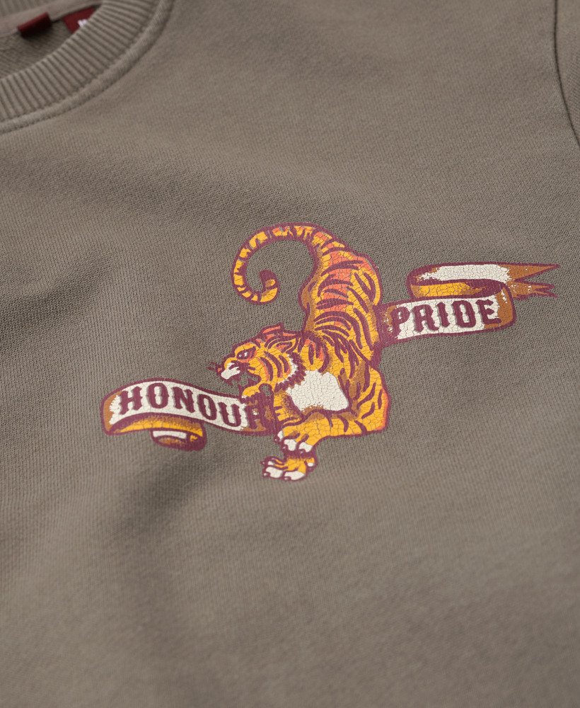 tattoo graphic sweatshirt in charcoal