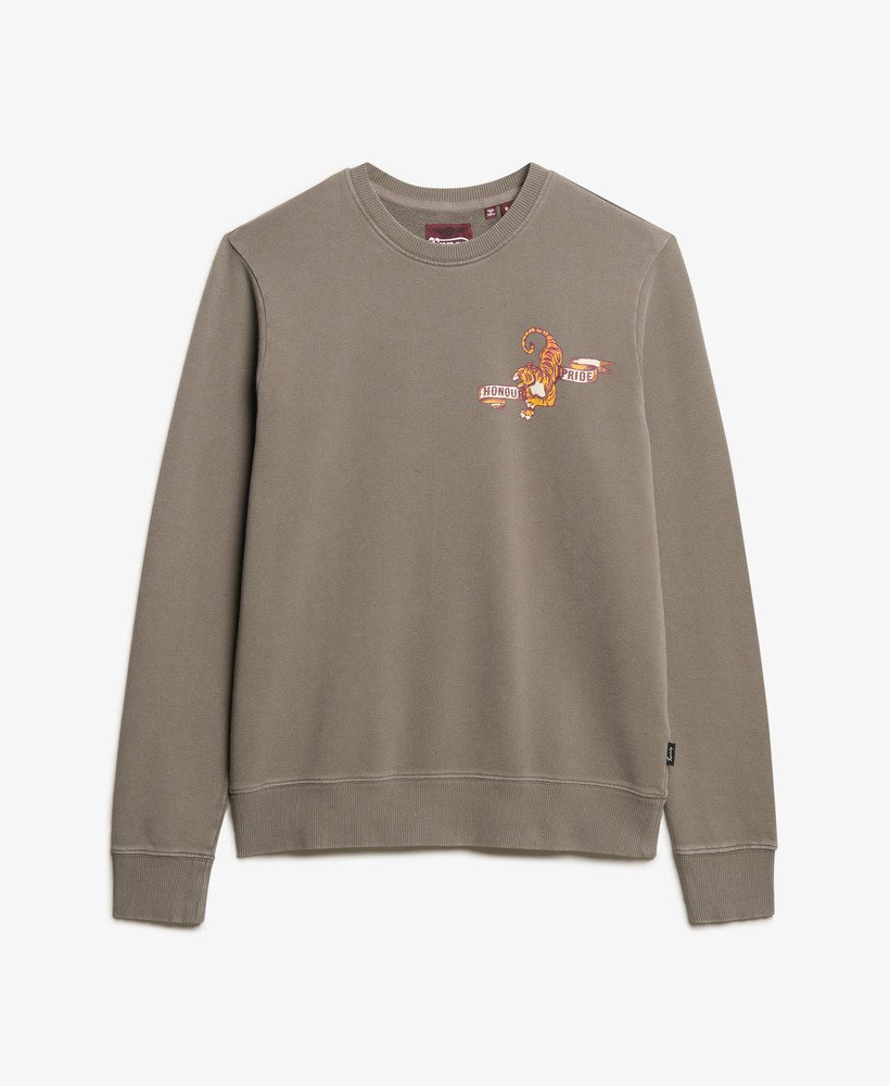 tattoo graphic sweatshirt in charcoal