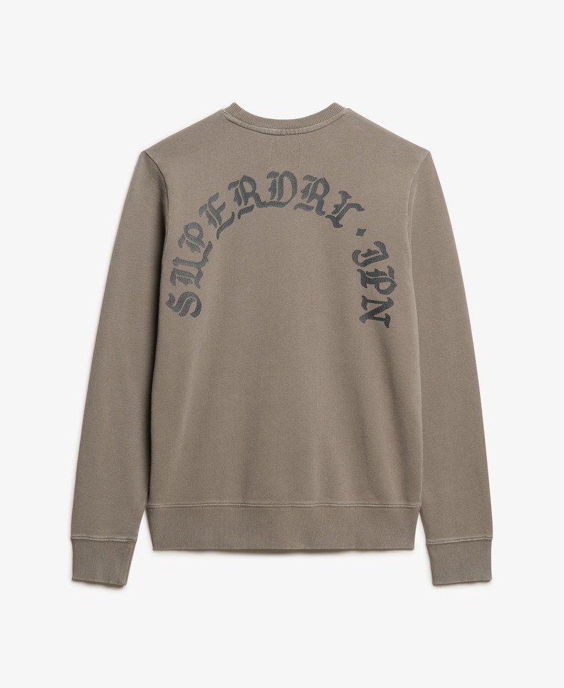 tattoo graphic sweatshirt in charcoal