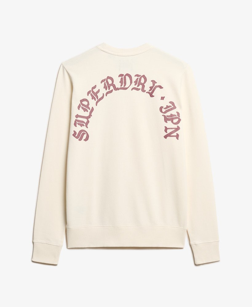 sweatshirt met tattoo-print in crèmekleur.