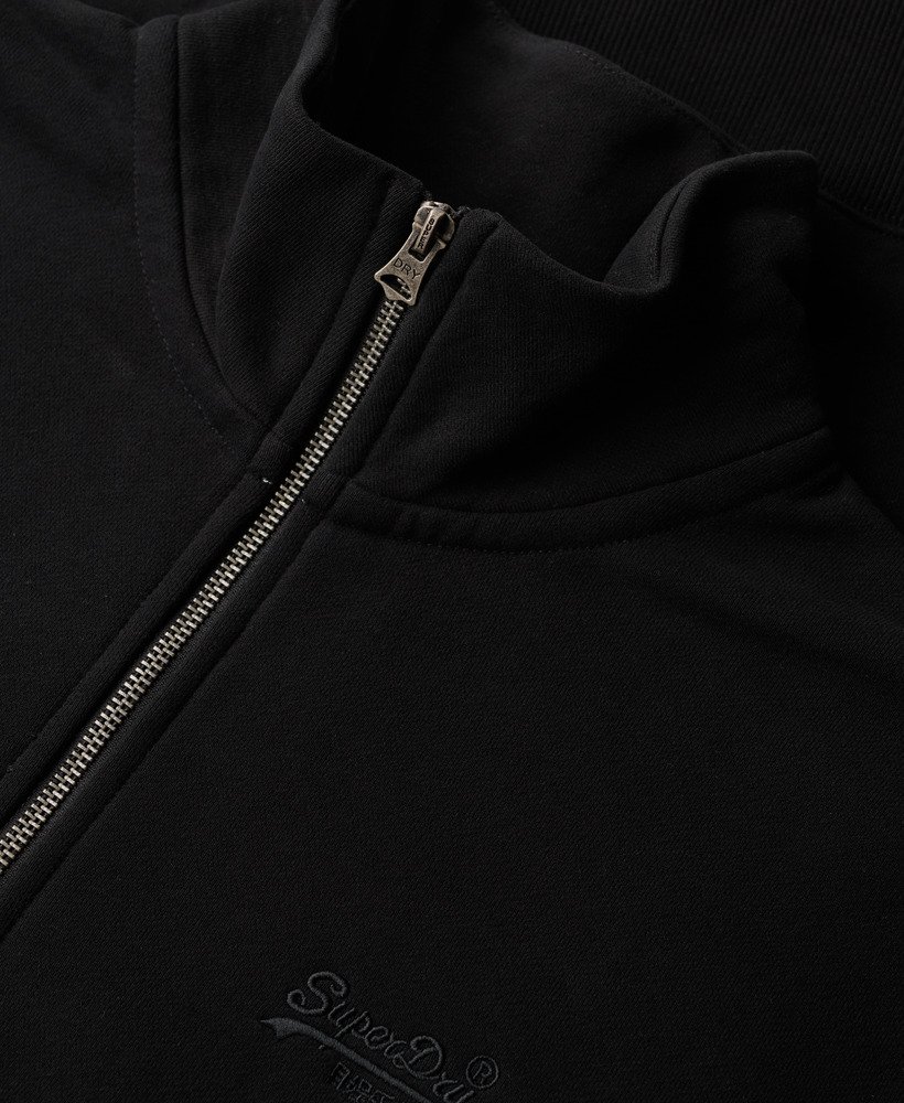 essential logo half zip sweatshirt in zwart