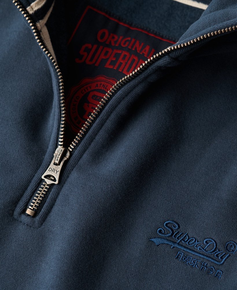essential logo half zip sweatshirt in lauren navy