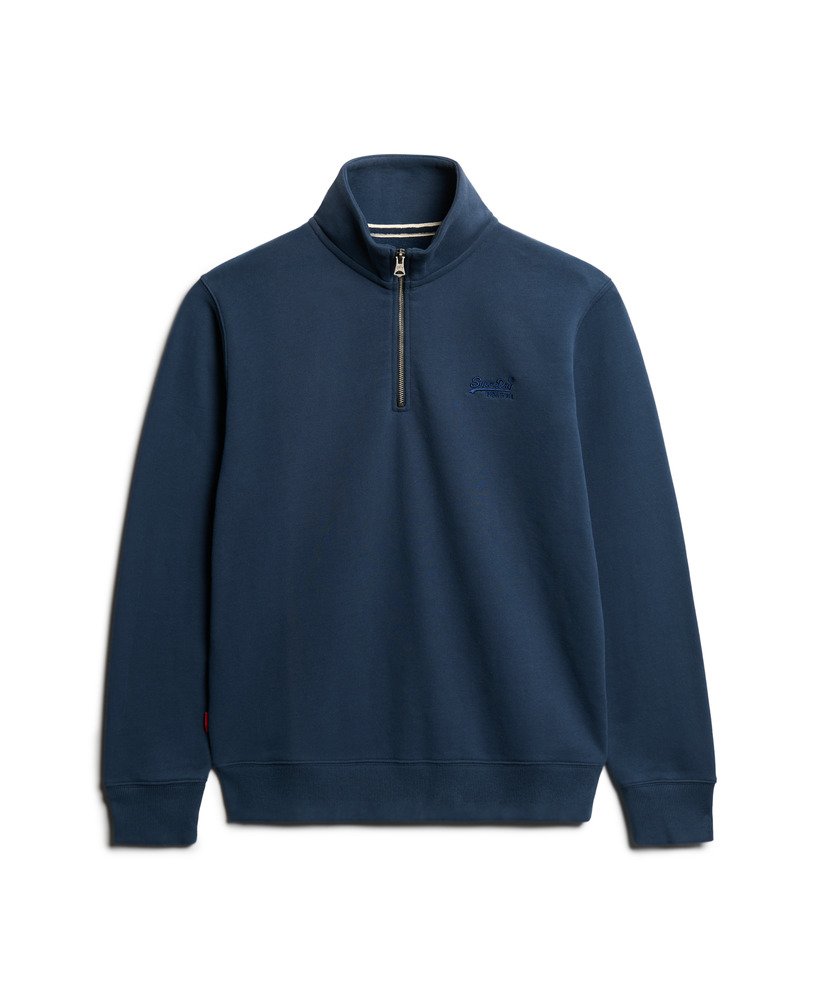 essential logo half zip sweatshirt in lauren navy