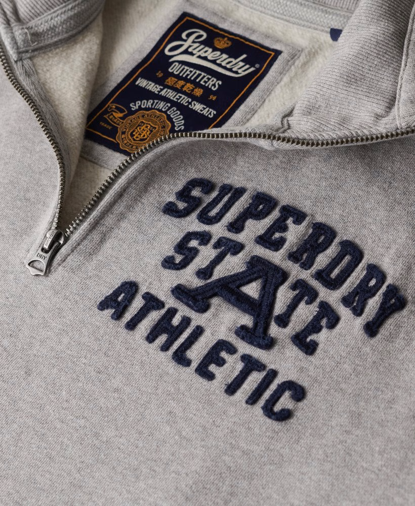 Vintage sportieve trui met halve rits
