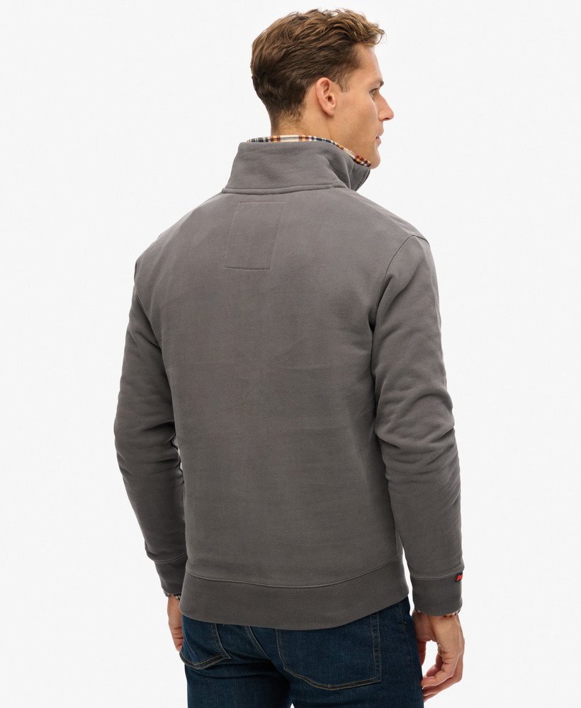essential logo half zip sweatshirt in antracietgrijs