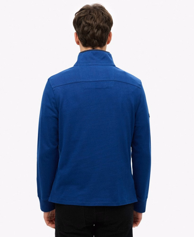 Katoenen klassieke jersey trui met halve rits